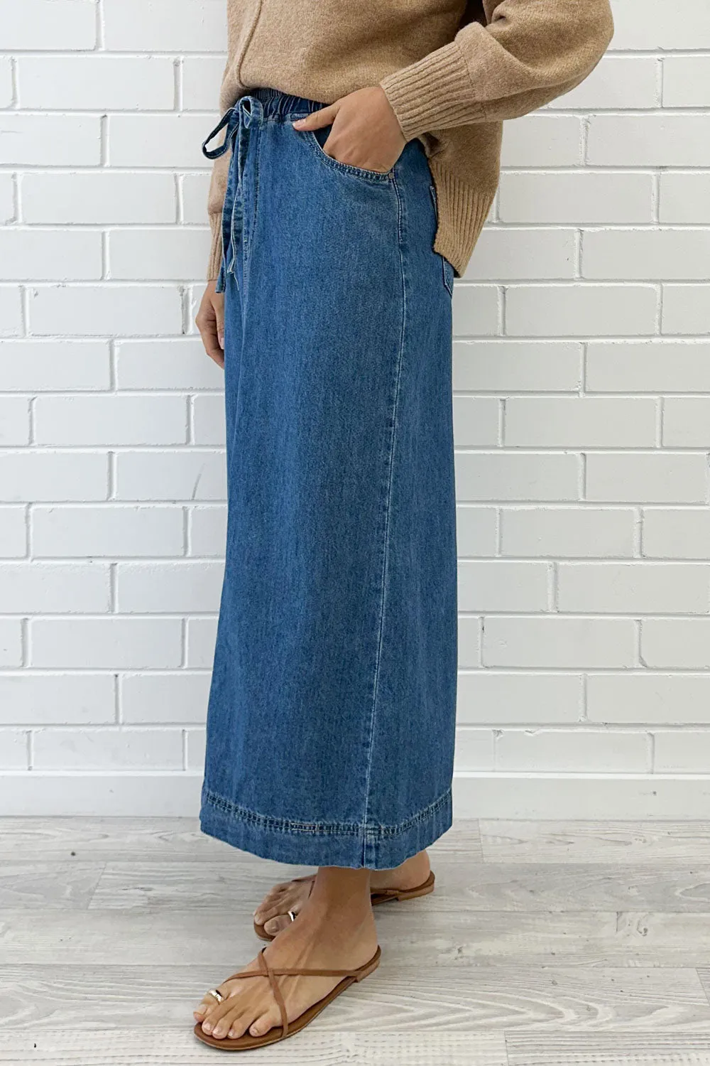 Sonya Denim Maxi Skirt
