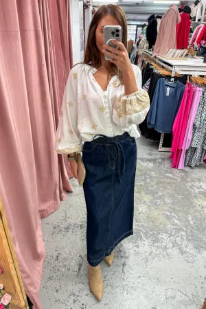 Sonya Denim Maxi Skirt