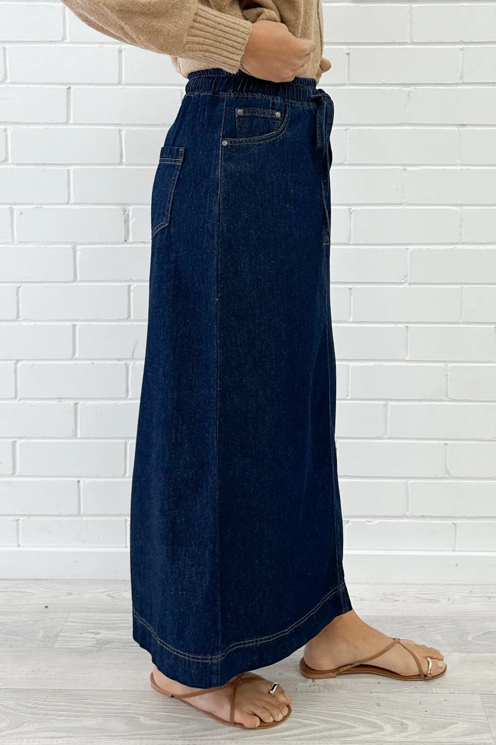 Sonya Denim Maxi Skirt