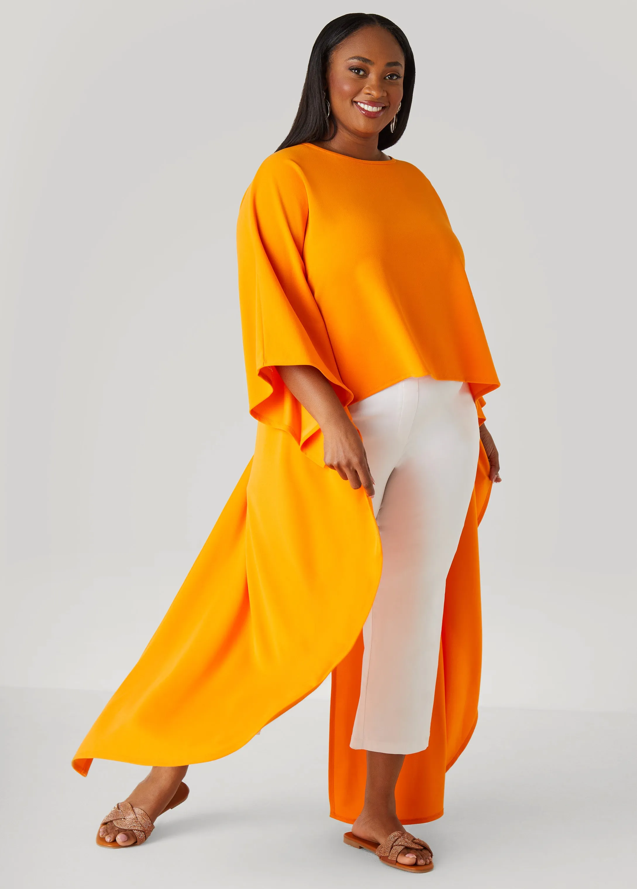 Split Back Hi Low Duster Top
