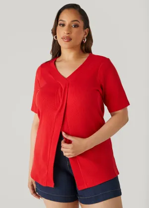 Split Front Ribbed Top