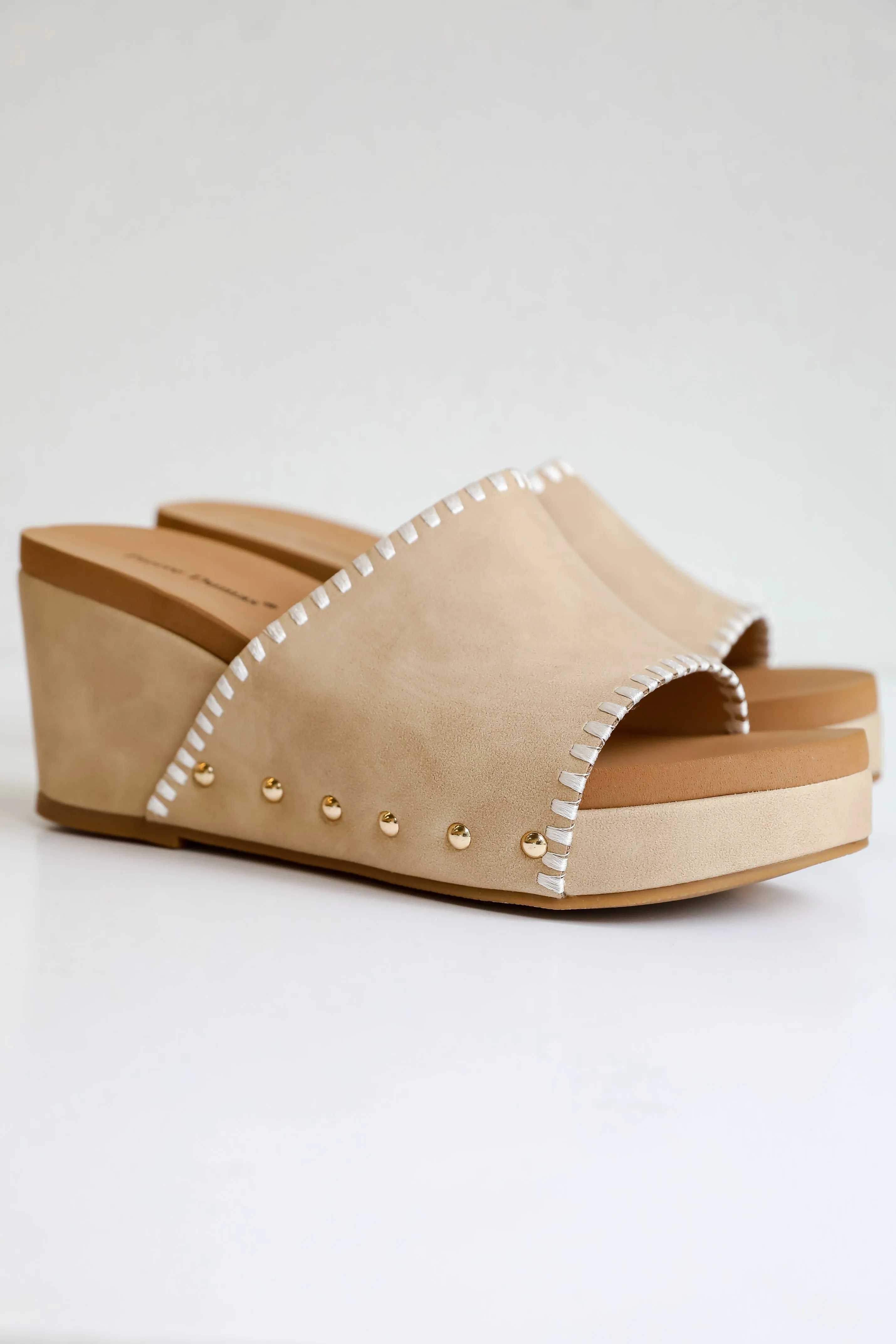 Starting The Day Nude Platform Wedges
