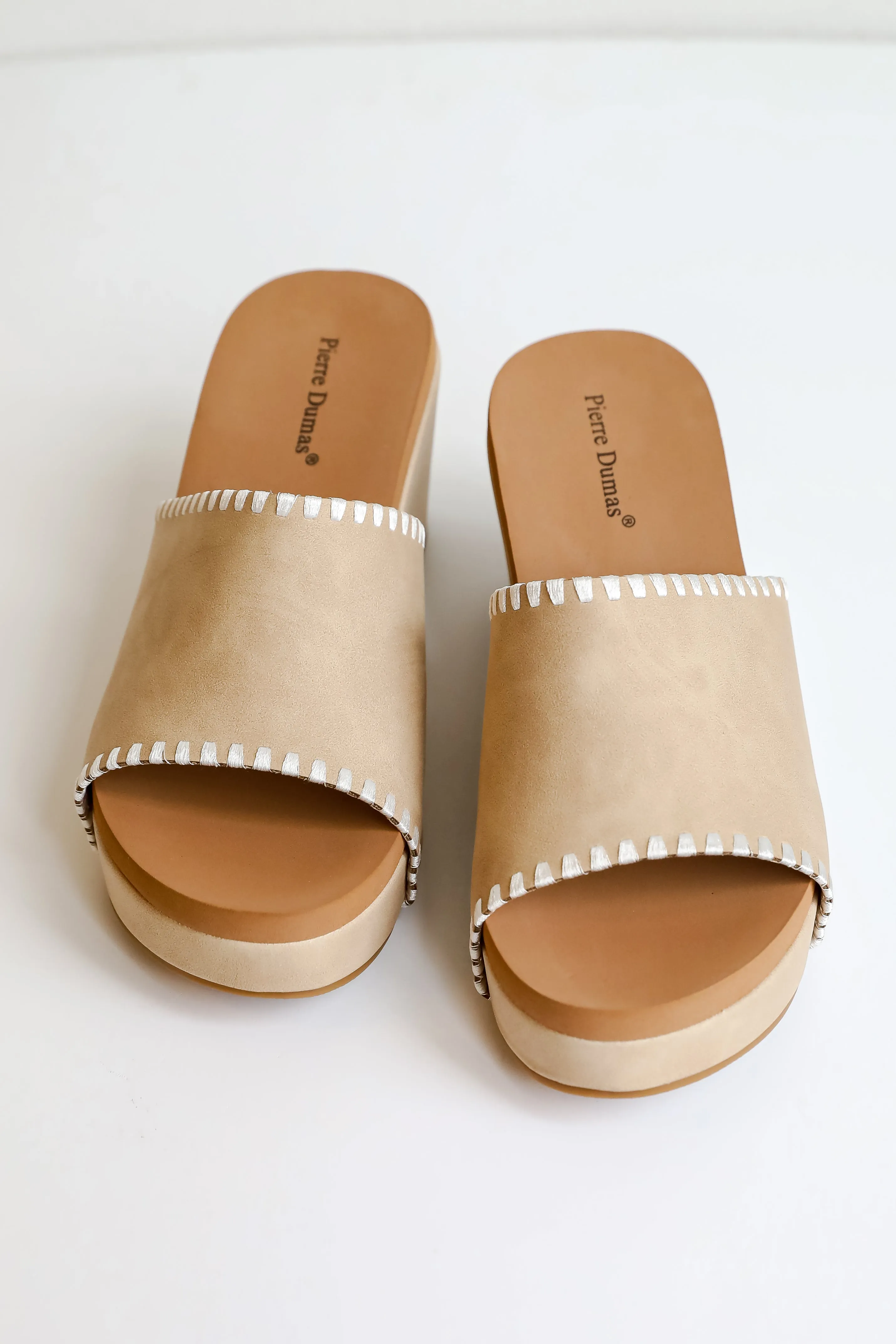 Starting The Day Nude Platform Wedges