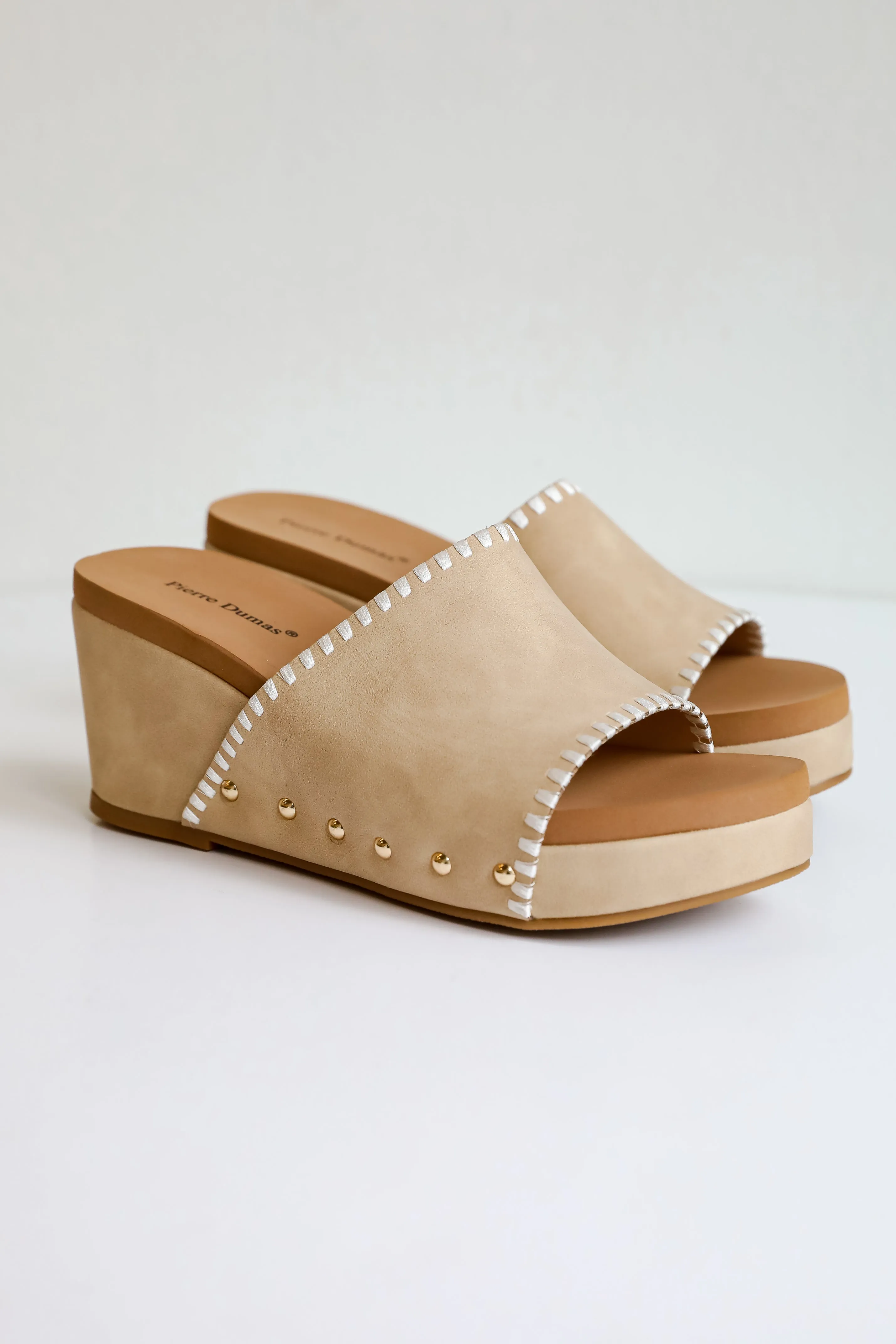 Starting The Day Nude Platform Wedges