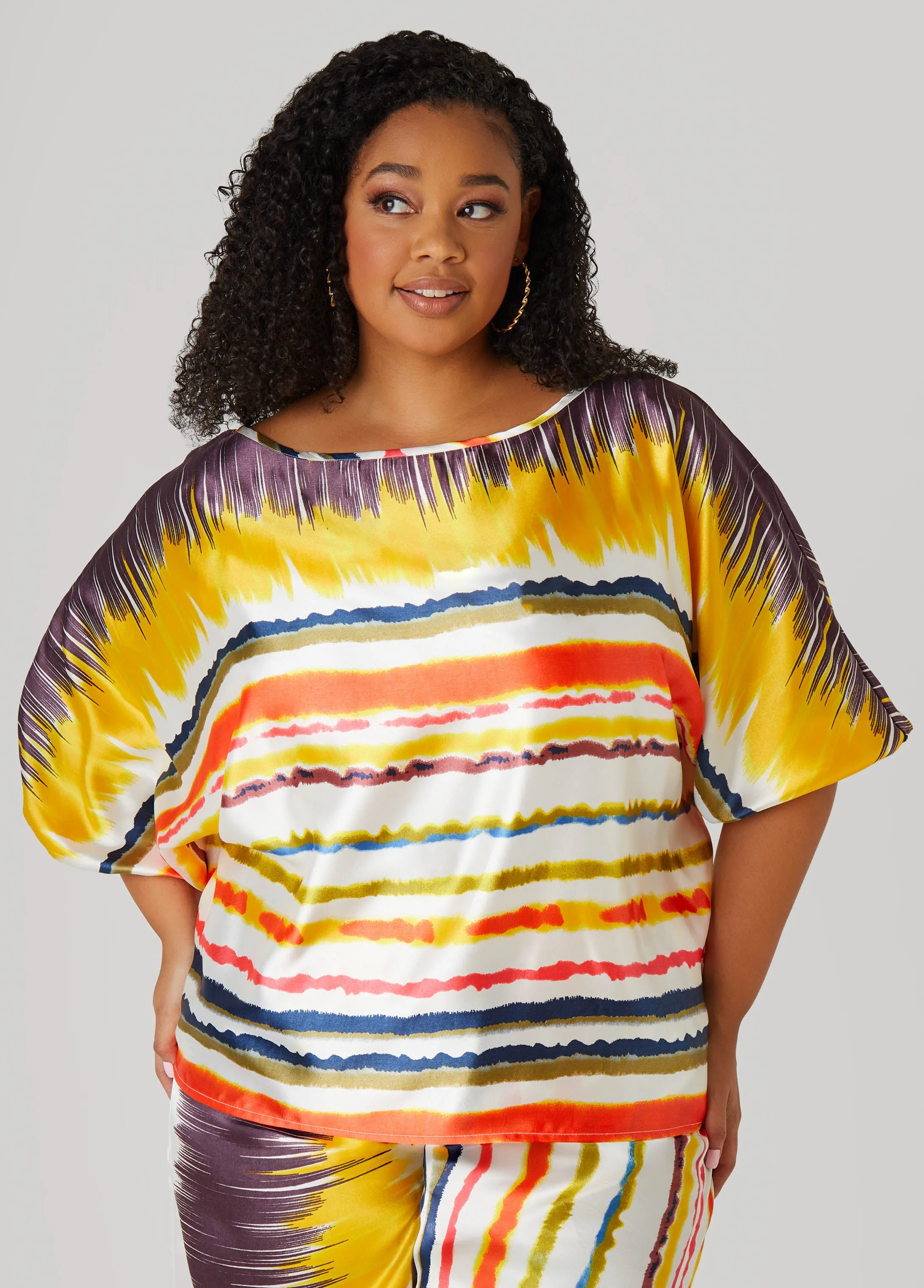Striped Satin Blouse