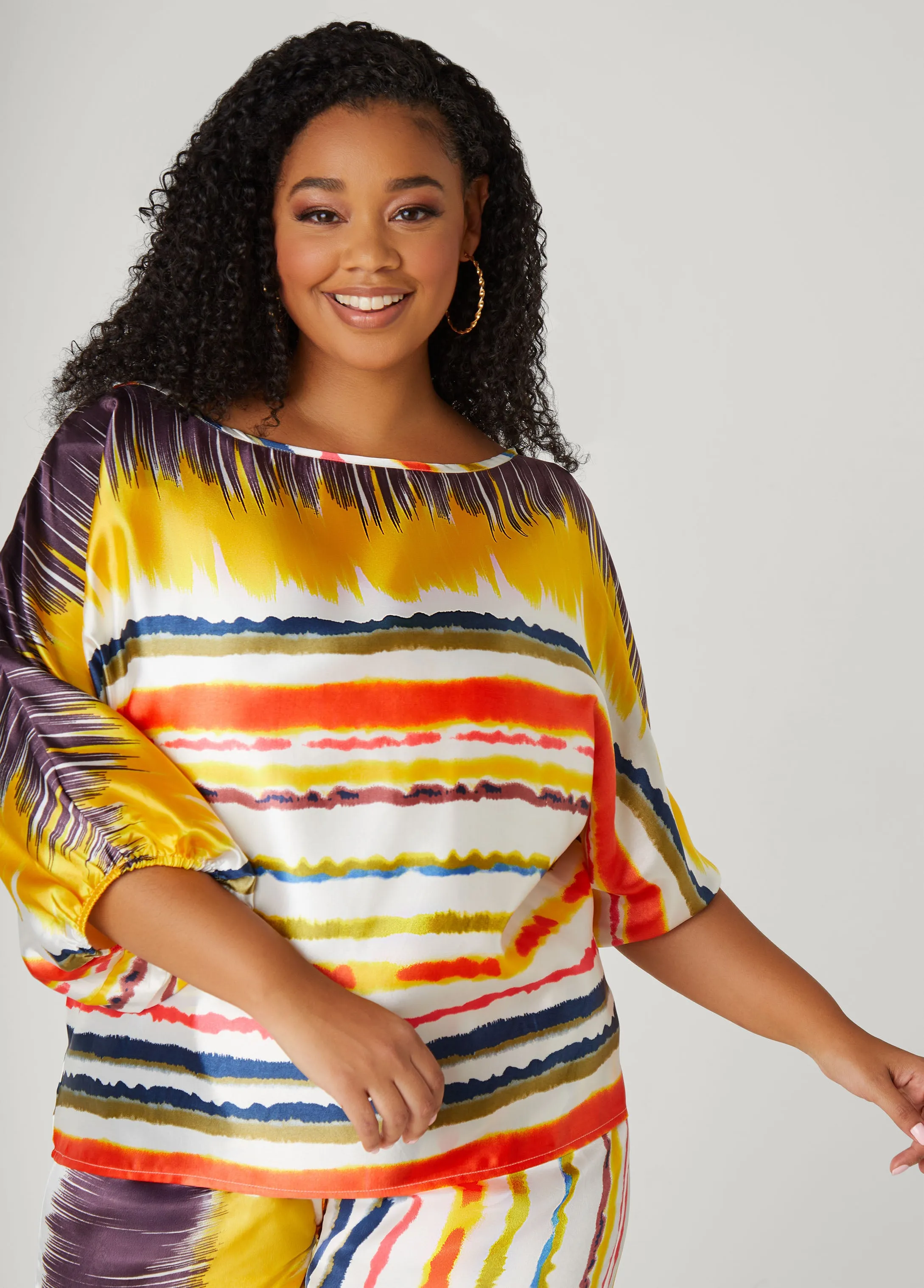 Striped Satin Blouse