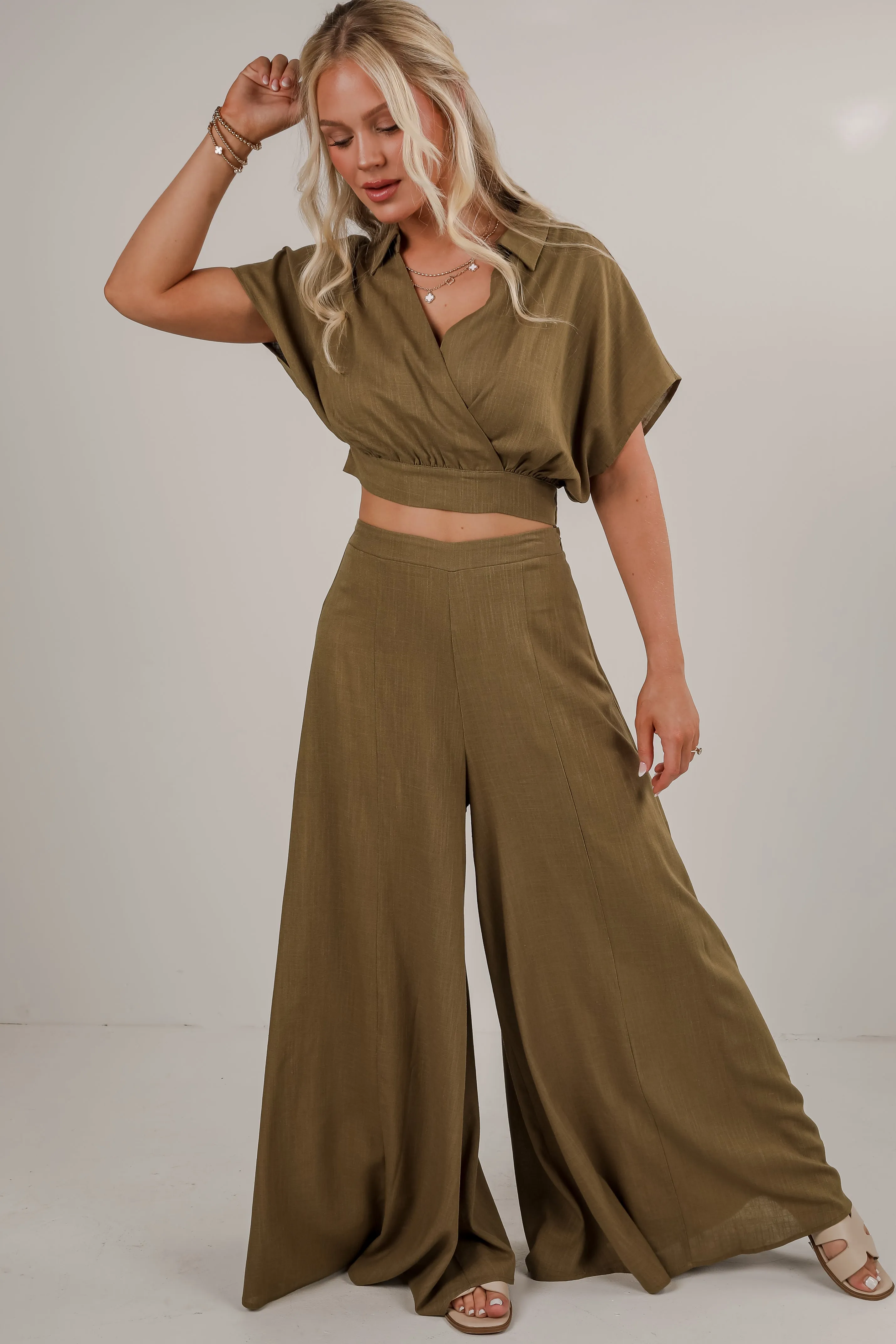 Take A Look Around Wide Leg Pants - DU DEAL