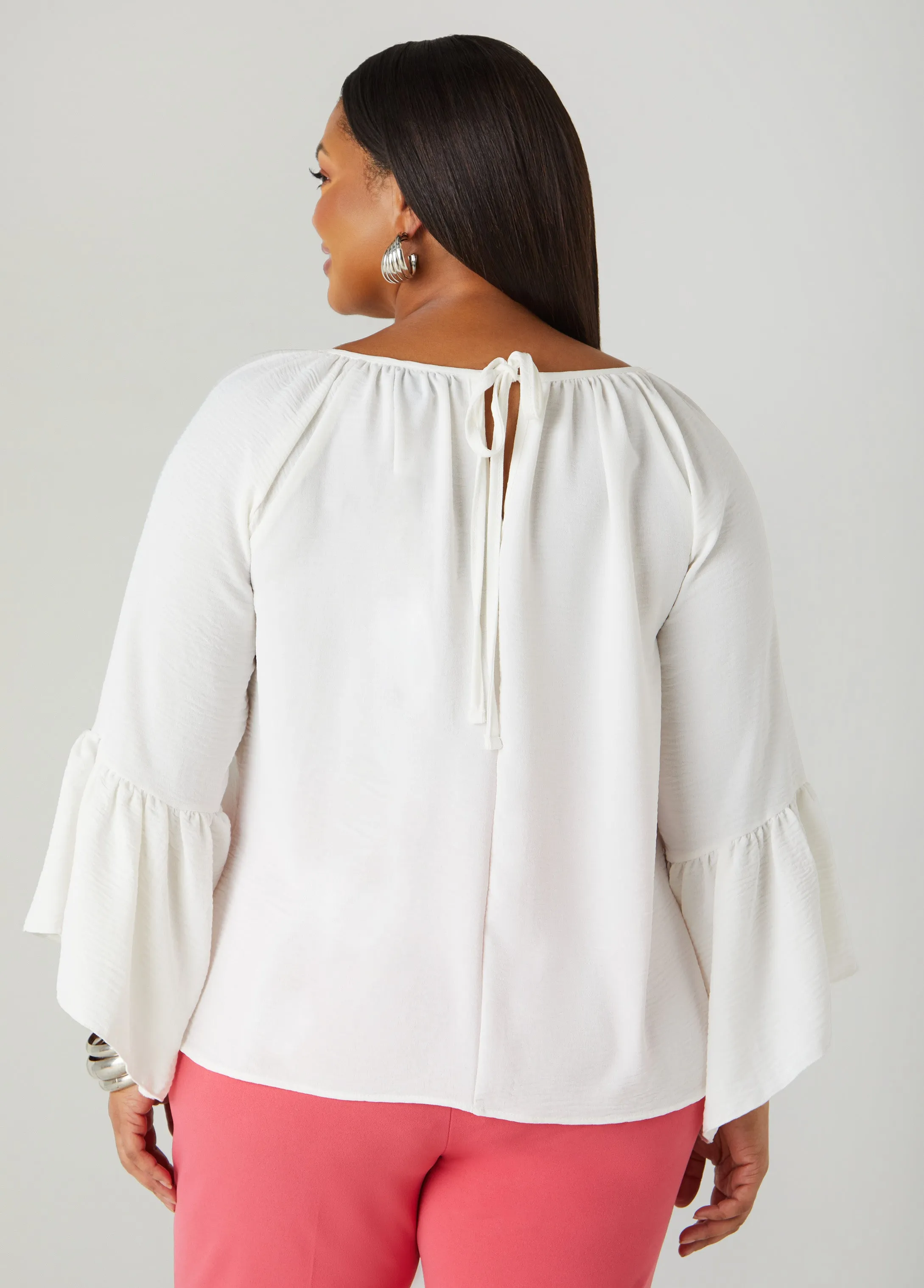 Textured Bell Sleeved Blouse