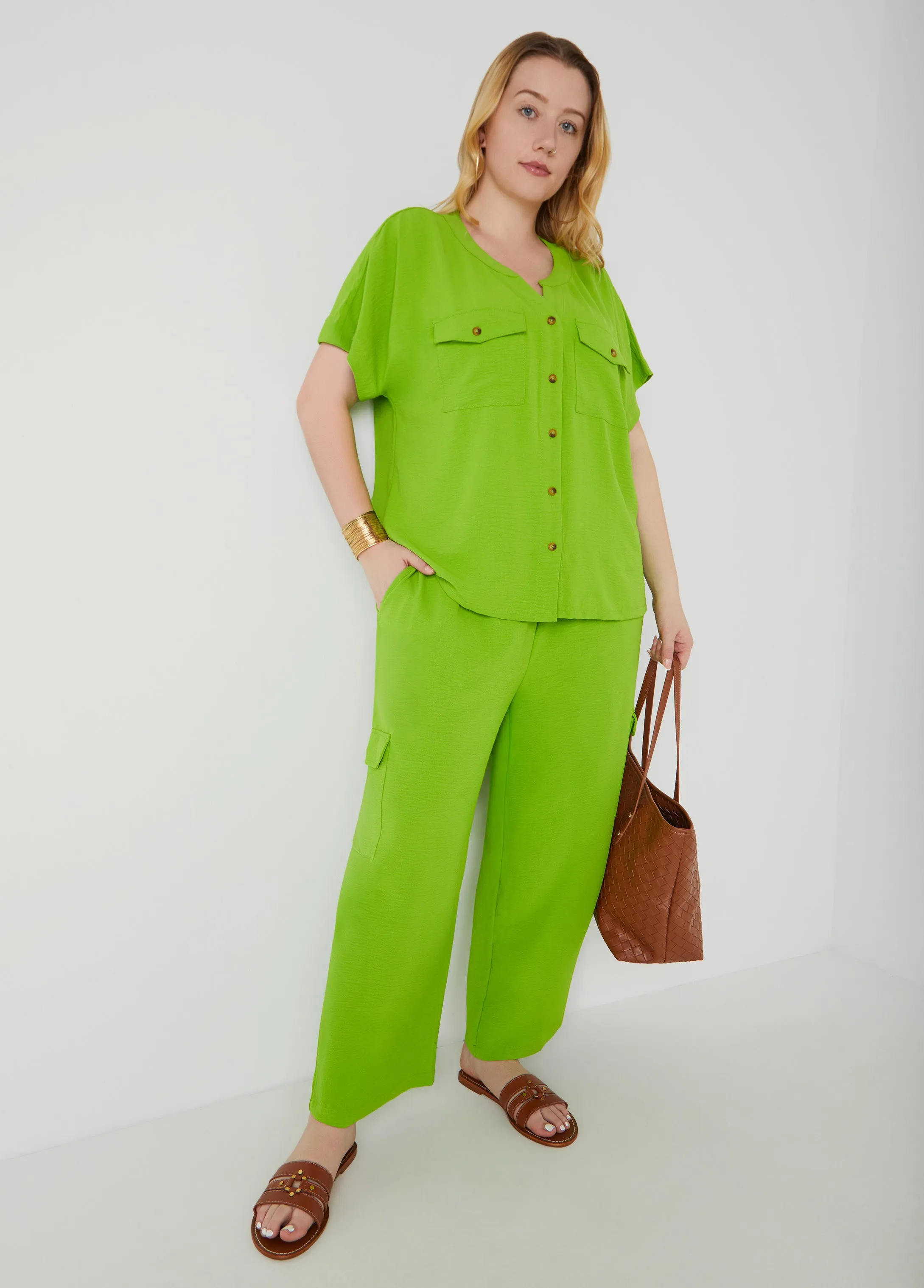 Textured Cargo Shirt