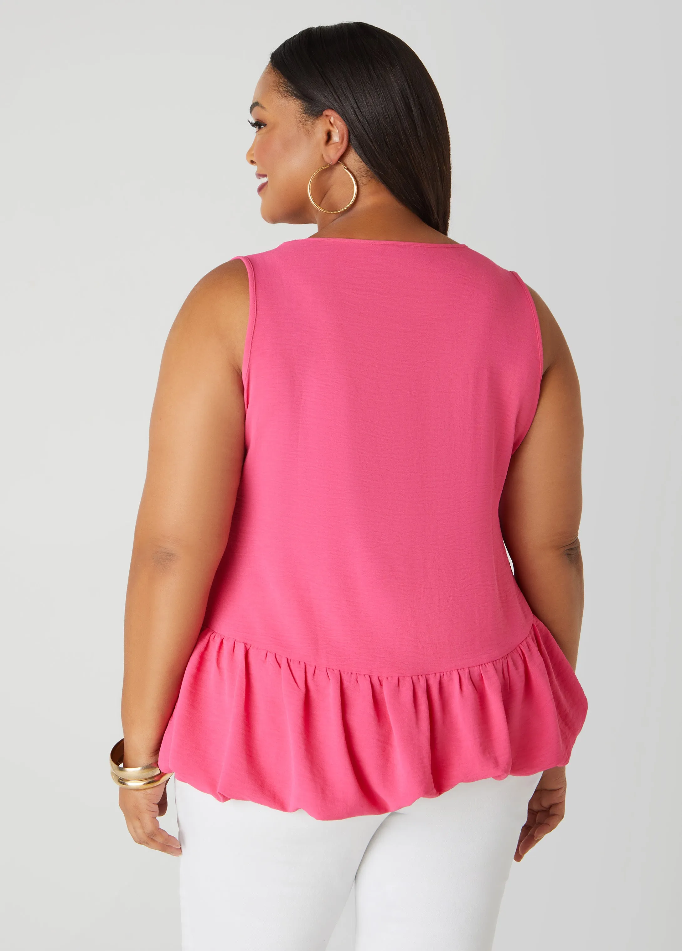 Textured Flounced Blouse