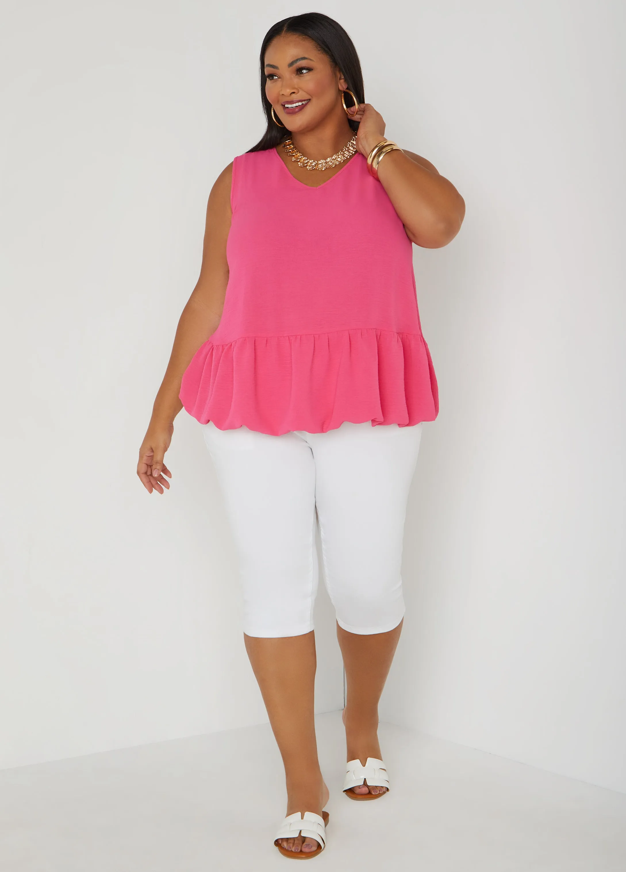 Textured Flounced Blouse