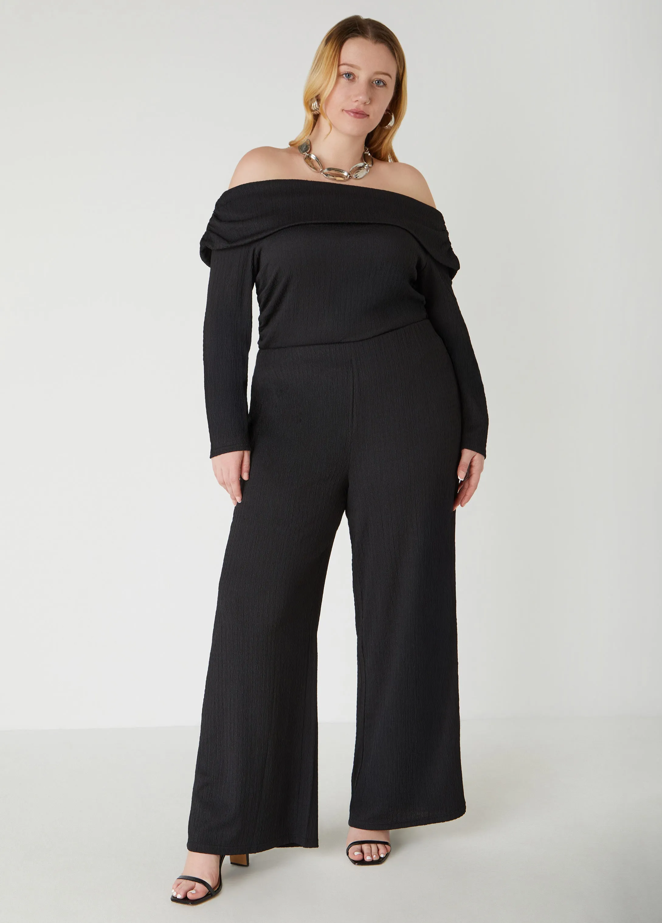 Textured Off The Shoulder Top
