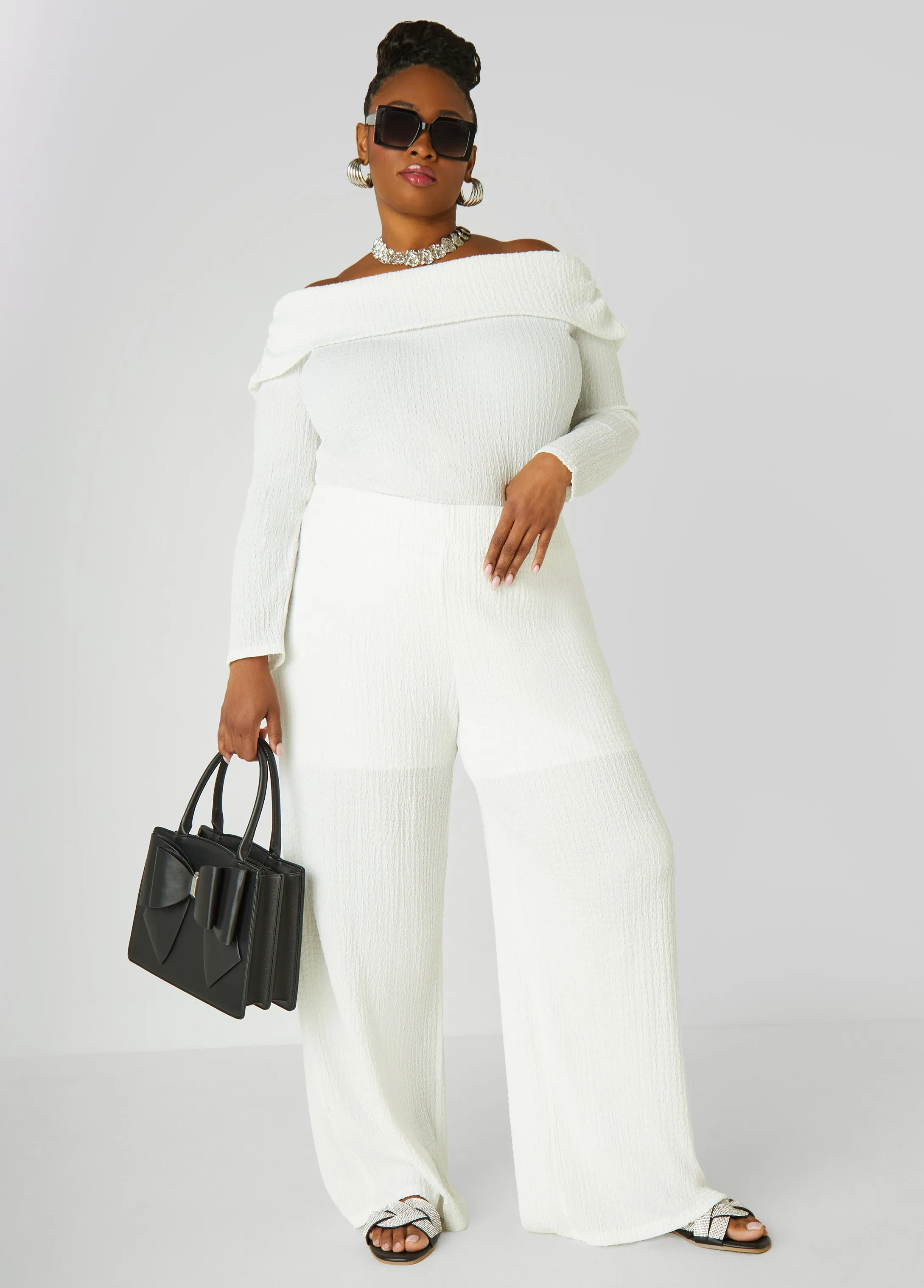Textured Off The Shoulder Top
