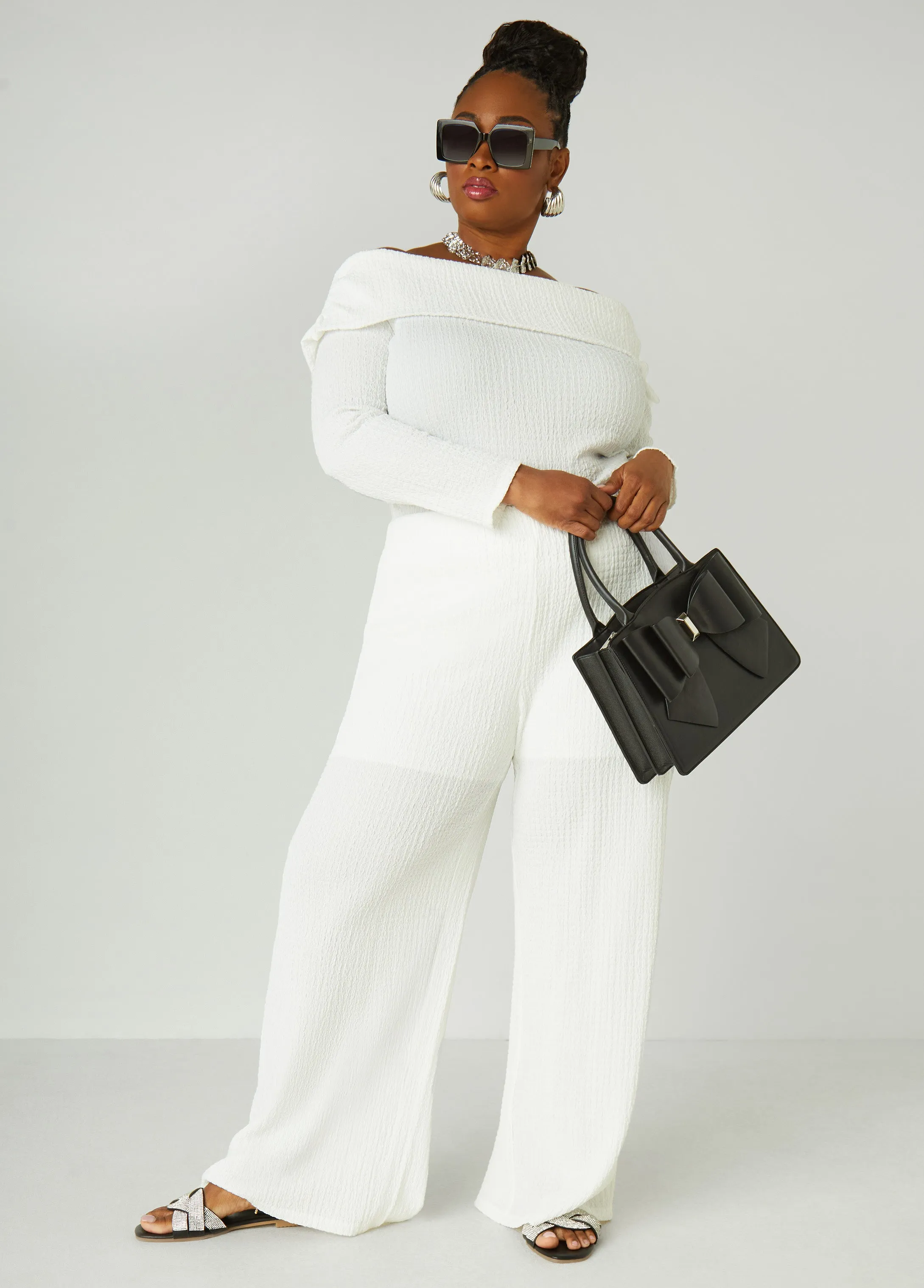 Textured Off The Shoulder Top