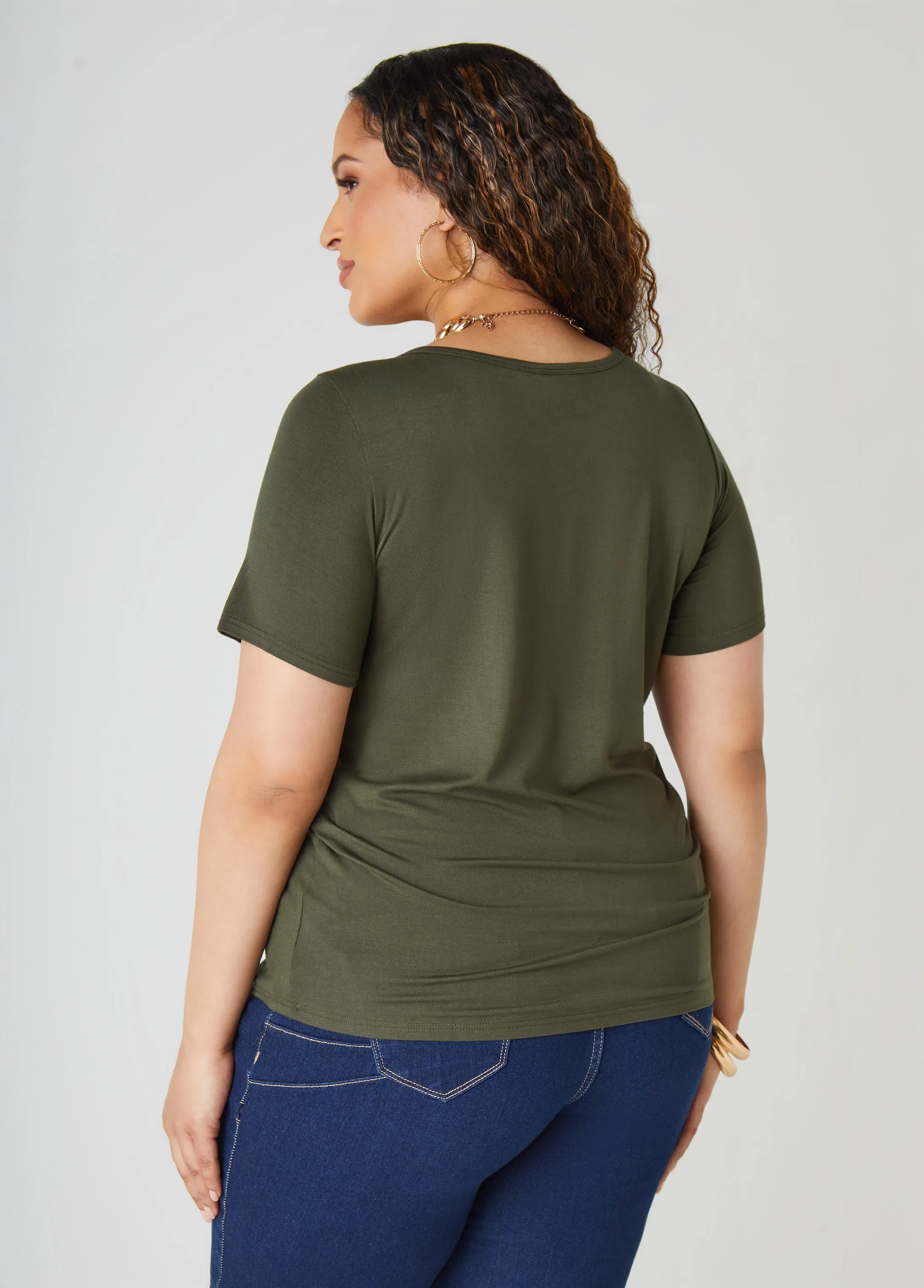 The Basic Scoop Neck Jersey Tee