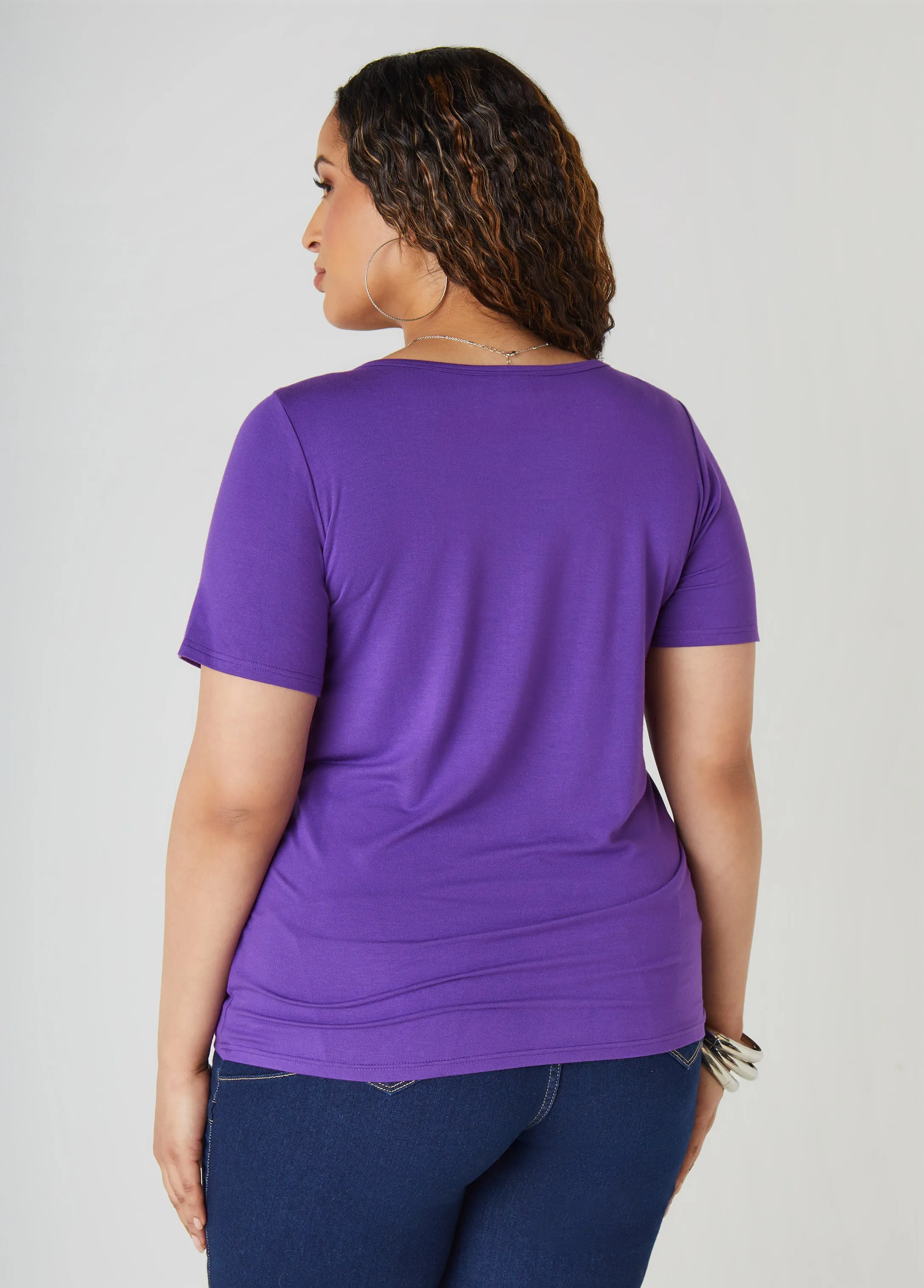 The Basic Scoop Neck Jersey Tee