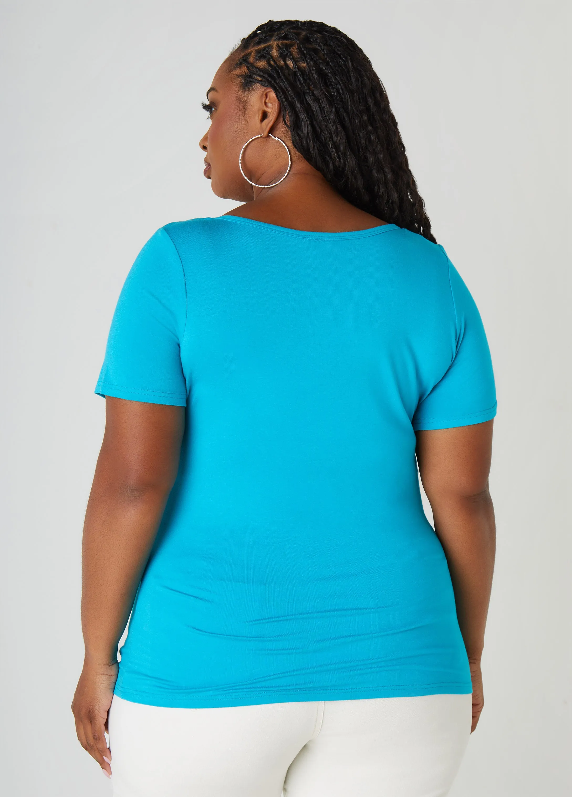 The Basic Scoop Neck Jersey Tee