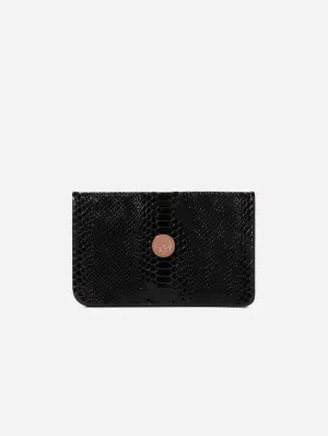 The Manhattan Vegan Leather Clutch | Black