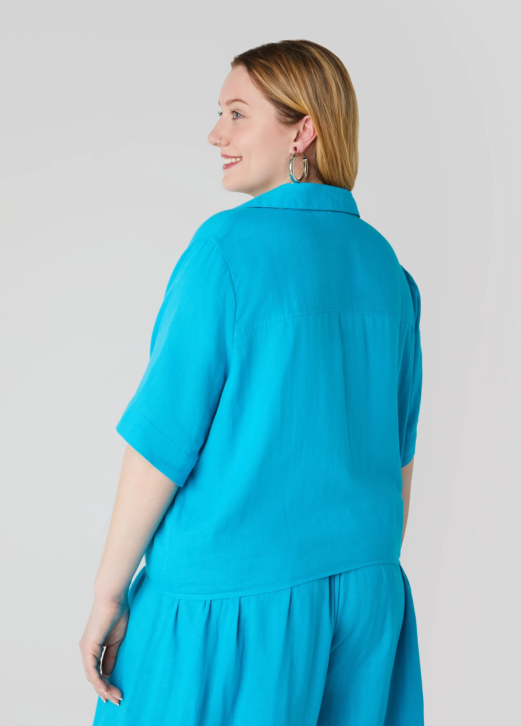 Tie Front Cotton Shirt