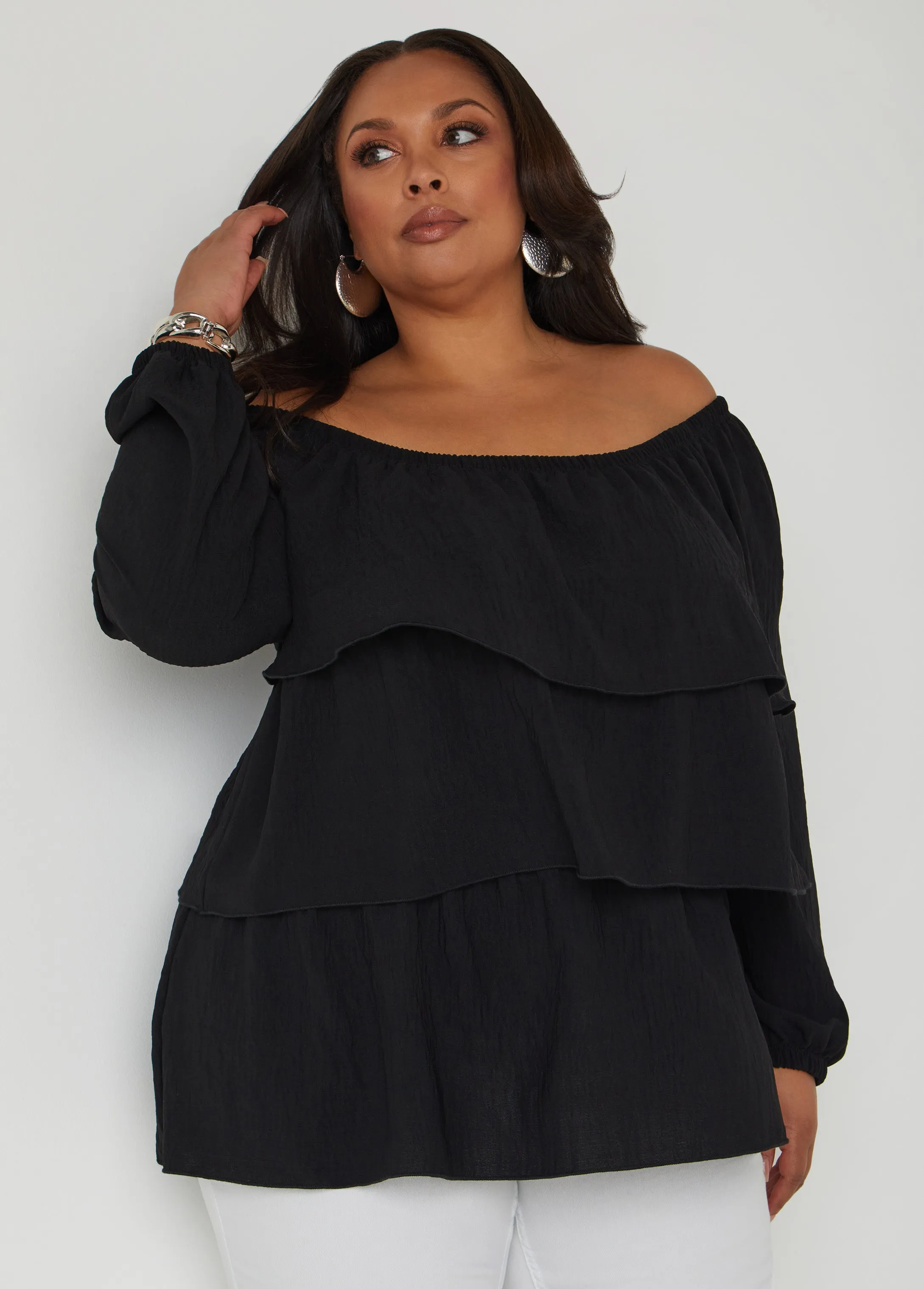 Tiered Off The Shoulder Blouse