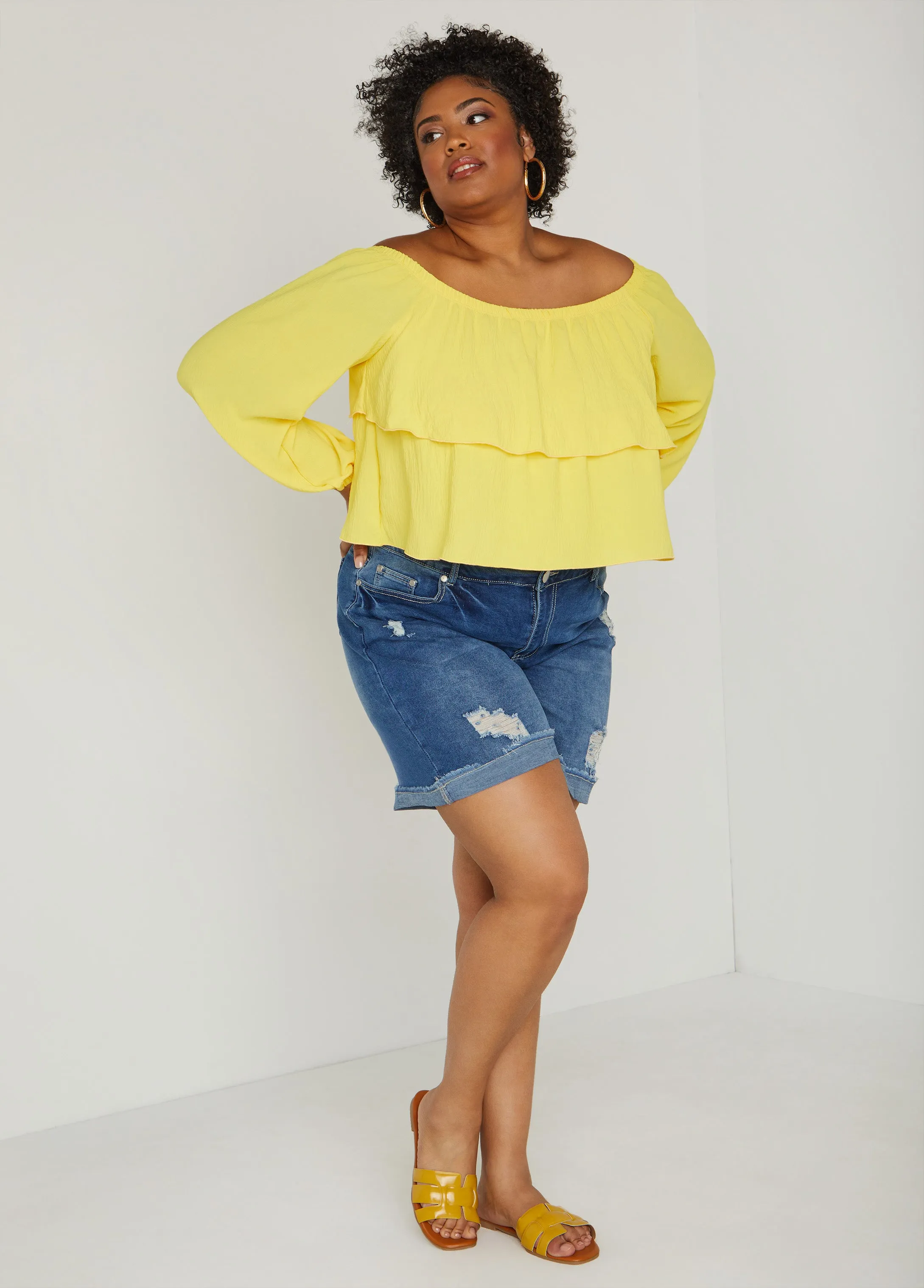 Tiered Off The Shoulder Blouse