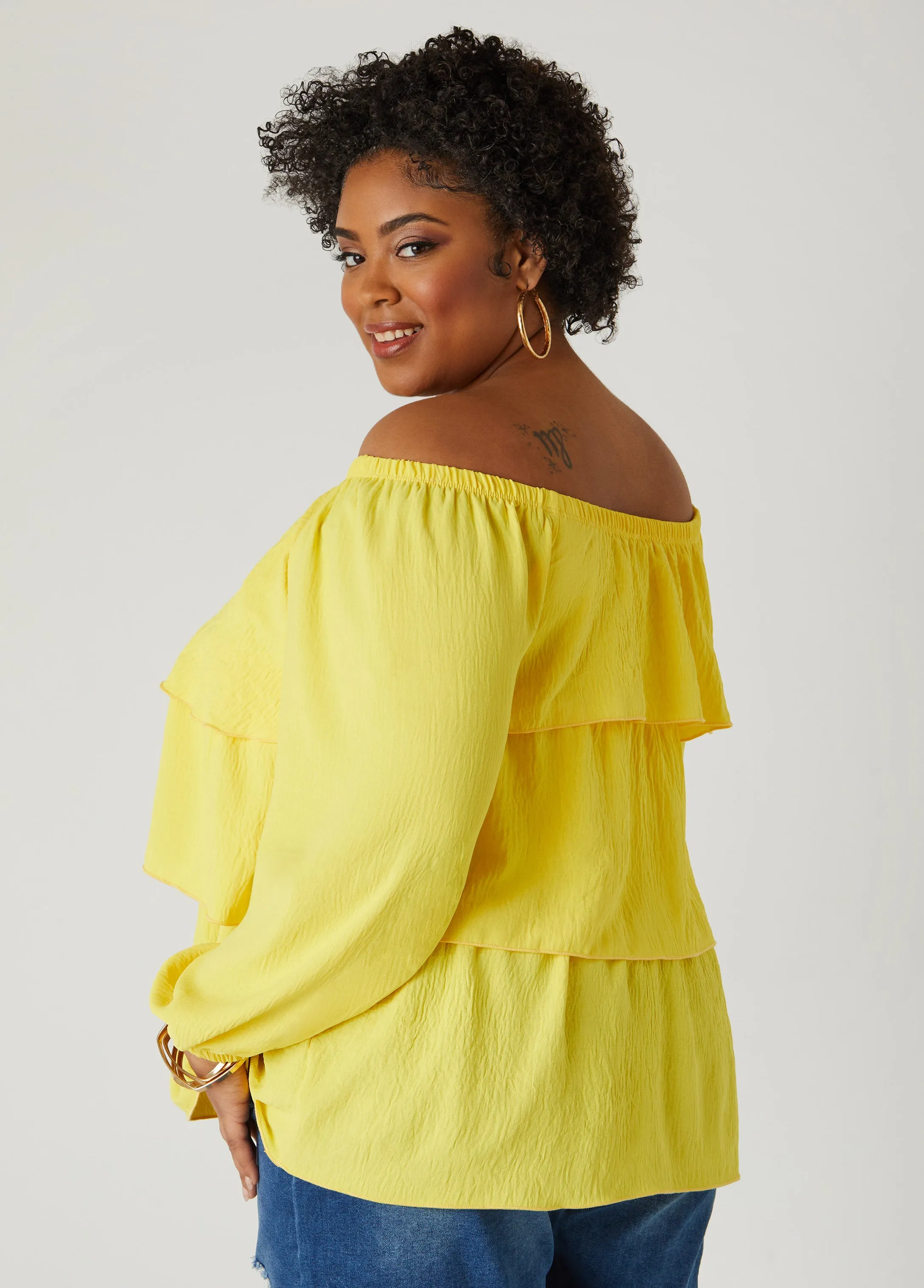 Tiered Off The Shoulder Blouse