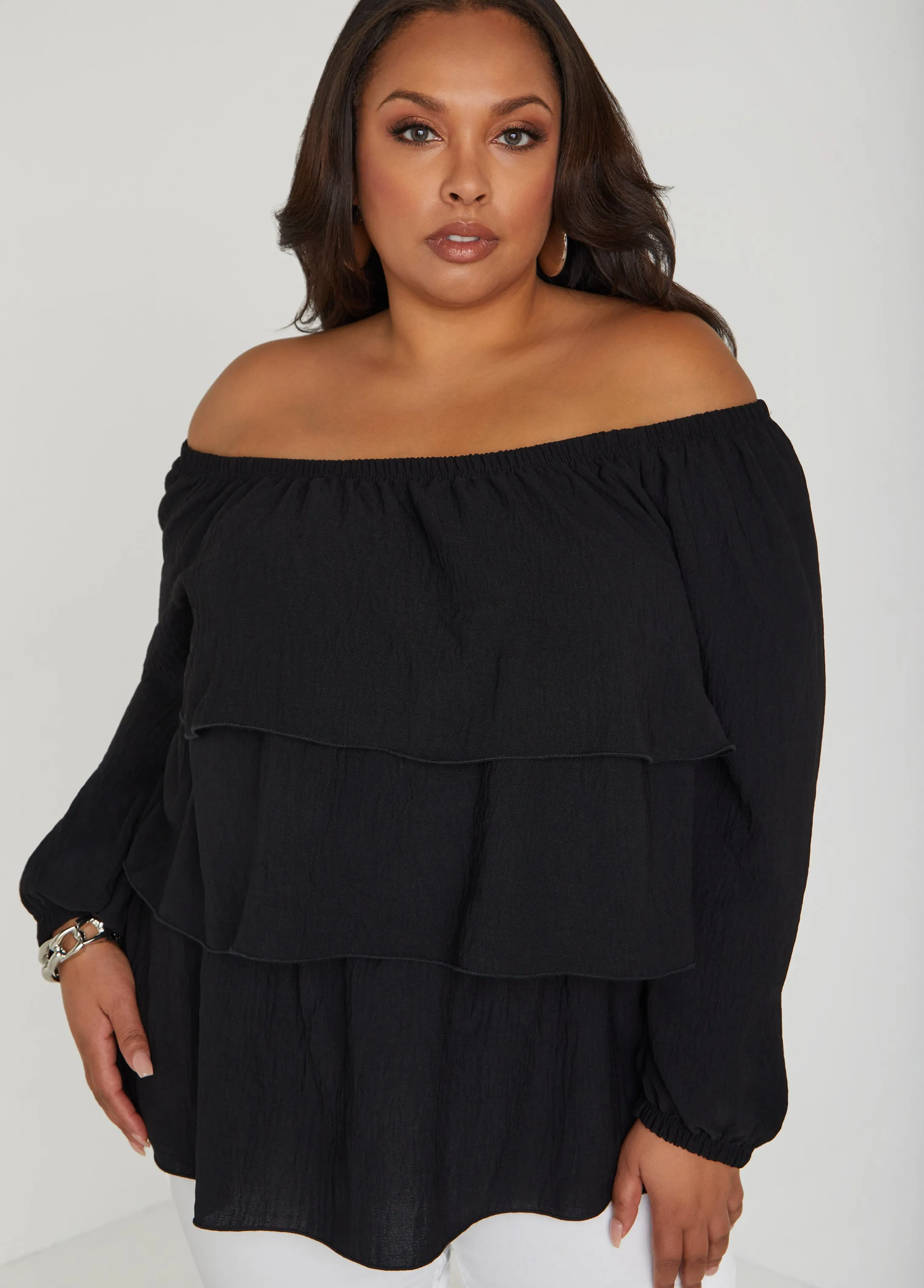 Tiered Off The Shoulder Blouse