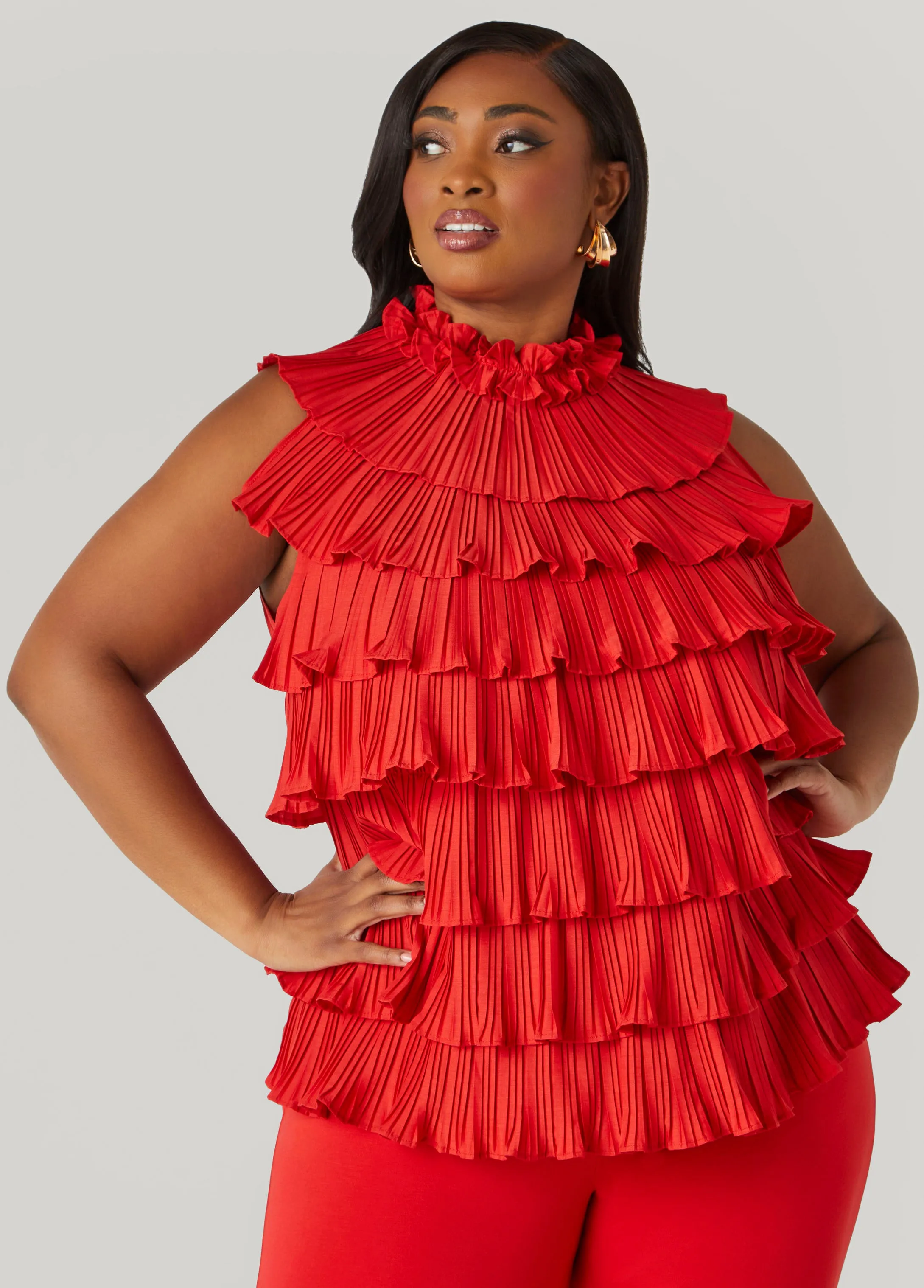 Tiered Ruffled Blouse