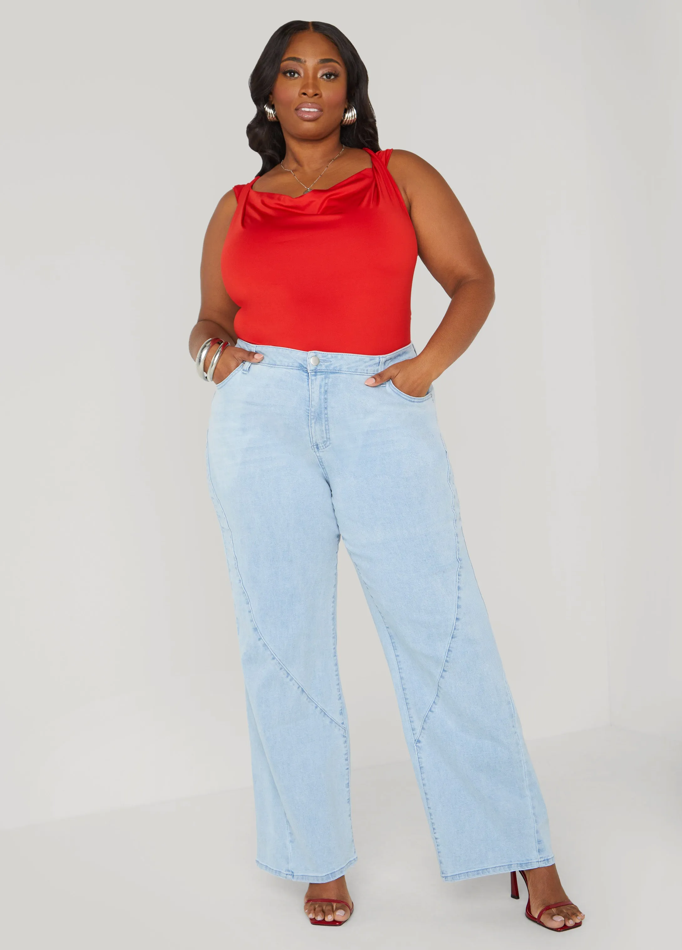 Twisted Cowl Neck Top