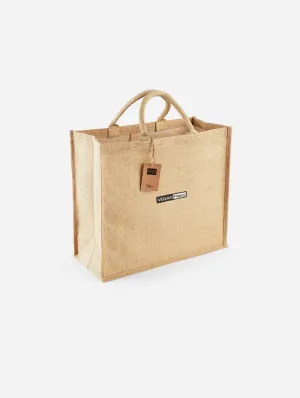 Vegan Jute Jumbo Shopper Bag | Natural