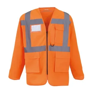 Yoko Mens Executive Hi-Vis Long-Sleeved Waistcoat