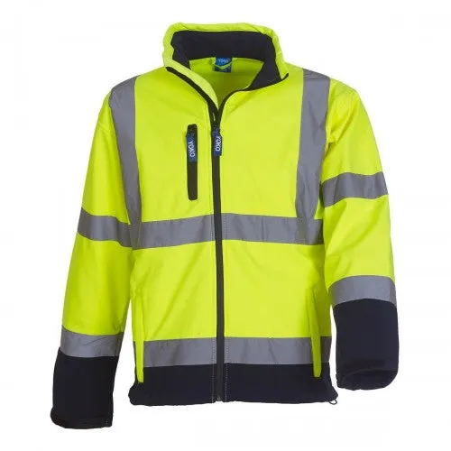 Yoko Mens Hi-Vis Softshell Jacket (Pack Of 2)
